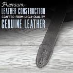 Levy's Black Garment Leather Guitar Strap M7GG3-BLK