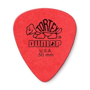 Jim Dunlop 50mm Red Tortex Guitar Picks - 12 Pack