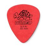 Jim Dunlop 50mm Red Tortex Guitar Picks - 12 Pack