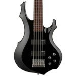 ESP F-105 Black 5-String Electric Bass Bundle