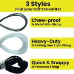 Chew-Proof Replacement Strings for Cat Toys