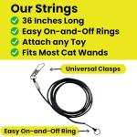 Chew-Proof Replacement Strings for Cat Toys