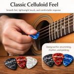 60 Guitar Picks with Organizer Box - Assorted Sizes