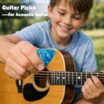 15 Guitar Picks Set with Storage Box - Variety Pack