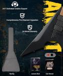 AKLOT Metal V Electric Guitar with Gig Bag & Lessons