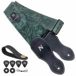 Nefelibata Vintage-Style Guitar Strap with Pick Pocket