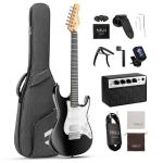Fesley 39" Electric Guitar Beginner Kit - Black