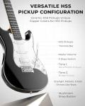 Fesley 39" Electric Guitar Beginner Kit - Black