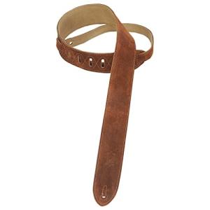 Levy's 2" Brown Suede Leather Guitar Strap
