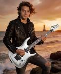 Leo Jaymz Tsunami Electric Guitar - Matte Silver