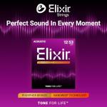Elixir Light Phosphor Bronze Acoustic Guitar Strings