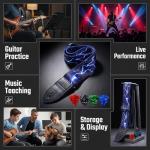 WOGOD Jacquard Hootenanny Guitar Strap with Leather Ends