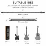 Nefelibata Soft Leather Guitar Strap with Picks