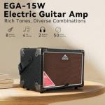 EASTROCK 15W Portable Electric Guitar Amplifier