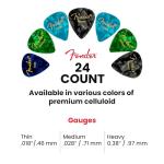 Fender 24 Pack Pick Sampler - Thin to Heavy