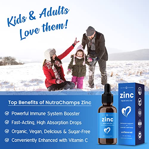 Organic Liquid Zinc Drops with Vitamin C