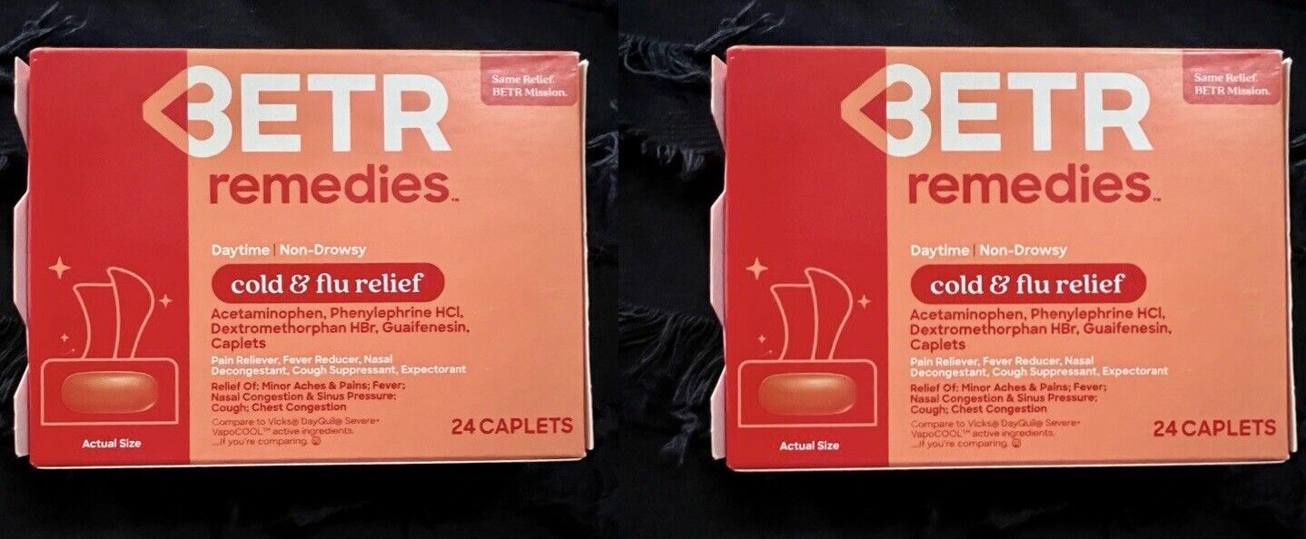 24 Tablets BETR Daytime Cold & Flu Relief