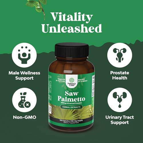 Saw Palmetto Capsules for Men’s Health - 100 Count