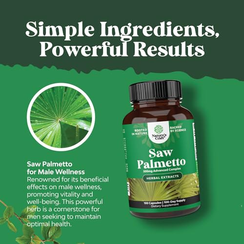 Saw Palmetto Capsules for Men’s Health - 100 Count