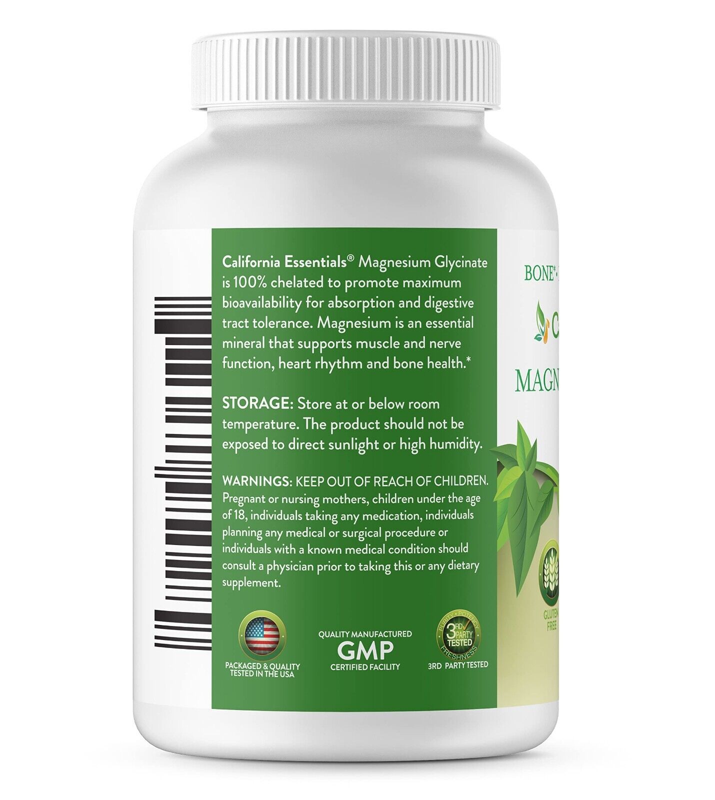 California Essentials Magnesium Glycinate 400 mg Capsules