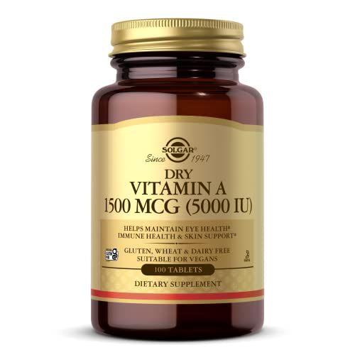 Dry Vitamin A 1500 mcg (5000 IU) Solgar 100 Tabs