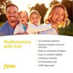 MOBU Vegan Daily Multi-Vitamins with Iron 120 Tablets