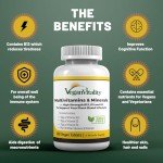High Strength Vegan Multivitamins with Vitamin B12 & D3