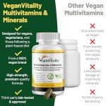 High Strength Vegan Multivitamins with Vitamin B12 & D3