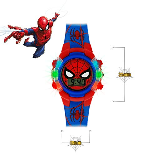 Spiderman Boys Digital Watch with PU Strap SPD4504