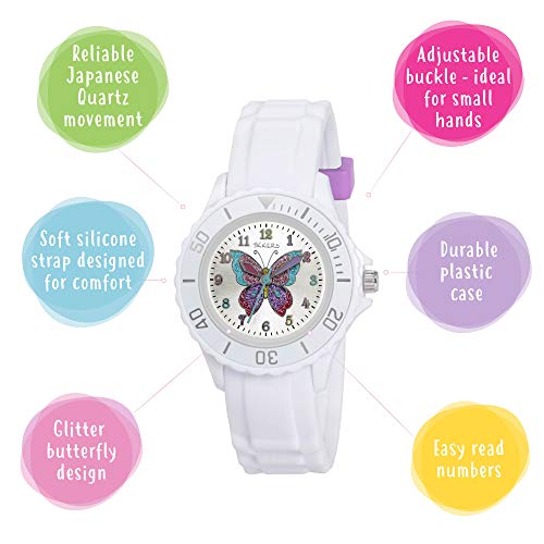 Tikkers Girls' Analogue Quartz Watch with Rubber Strap – TK0052