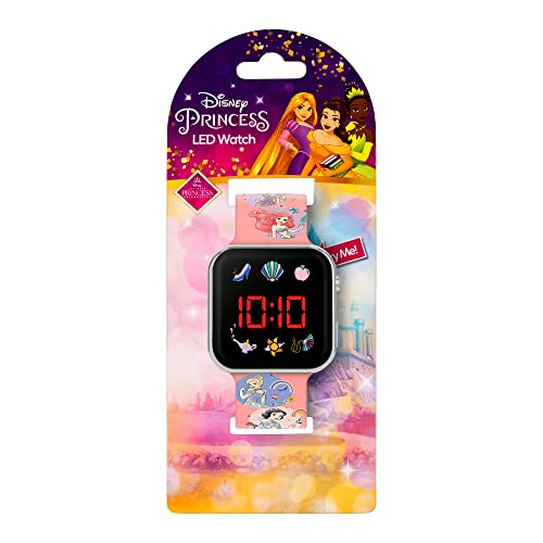 Disney Princess Girl's Digital Quartz Watch with Silicone Strap PN4398