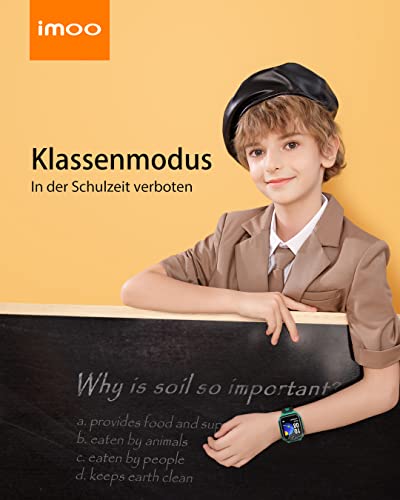 imoo Watch Phone Z1 Kids Smart Watch, Kids Smartwatch Phone with Long-lasting Video & Phone Call, Kids GPS Watch with Real-time Locating & IPX8 Water-Resistance (Green)