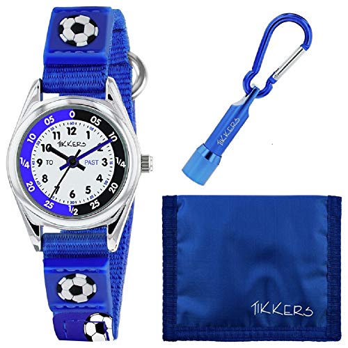 Tikkers Boy's Analogue Analog Quartz Watch with Nylon/PU/Silicone Strap ATK1028