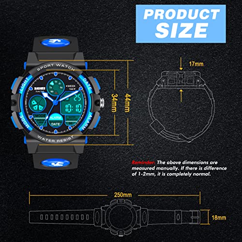 Hikidye Sport Watch Toys for 3-12 Year Old Boys, Kids Watches Birthday Easter Toys Gifts for 8-15 Year Old Boys Toys Age 6-12 Year Old Easter Gifts for Boys Girls Watches Boys Kids Digital Watch