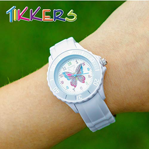 Tikkers Girls' Analogue Quartz Watch with Rubber Strap – TK0052