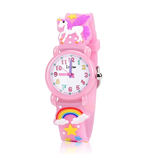 Kids Gift for Girls Age 3-9, Girls Watches for 3 4 5 6 7 Years Old Gifts for 4 5 6 7 8 Year Old Girls Birthday Girls for 3 4 5 6 7 8 Year Old Girls Unicorn Toys for Girls Xmas Toys for Kids - Pink