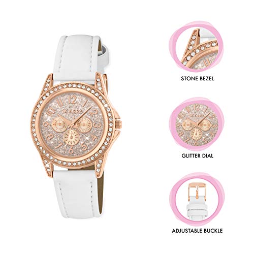 Tikkers Girl's Analogue Quartz Watch with Imitation Leather Strap TK0129