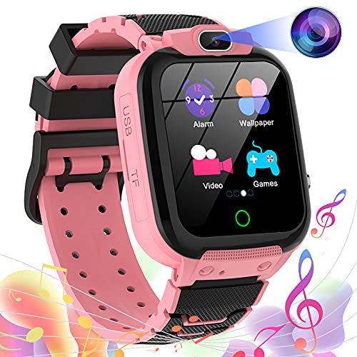 Vannico Kids Smart Watch, Smart Watch for Kids with HD Camera 16 Games Video, Alarm Music Smartwatch Toys for Girls & Boys 4-12Y Childrens Birthday Gifts,Pink