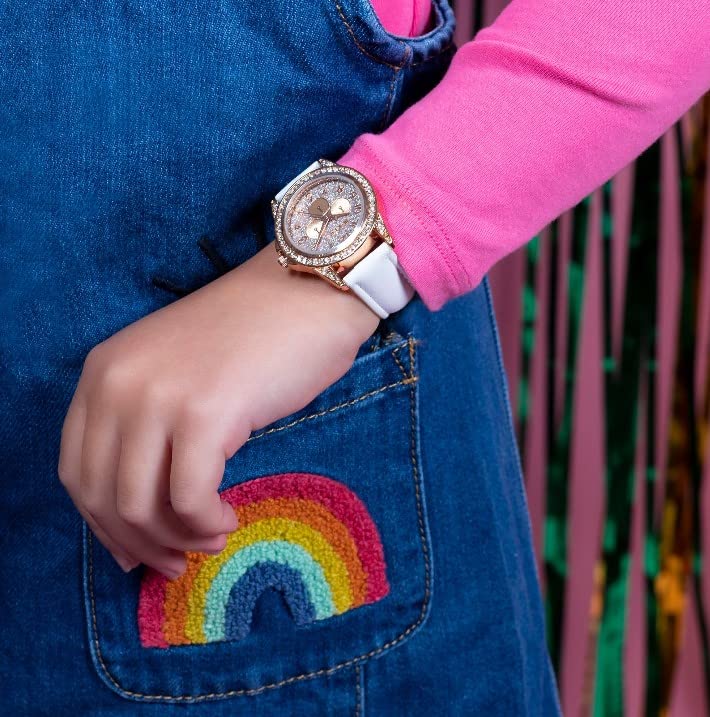 Tikkers Girl's Analogue Quartz Watch with Imitation Leather Strap TK0129