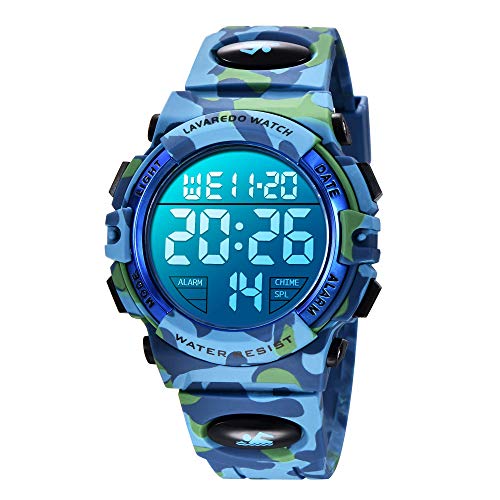 BEN NEVIS Kids Watch,Boys Watch for 6-15 Year Old Boys,Digital Sport Outdoor Multifunctional Chronograph LED 50 M Waterproof Alarm Calendar Watch for Children with Silicone Band