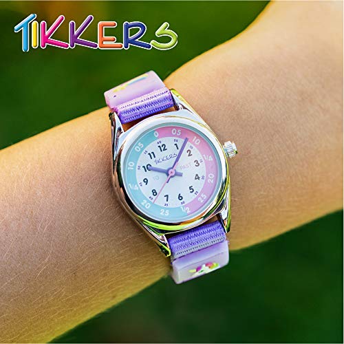 Tikkers Girls Analogue Classic Quartz Watch with Textile Strap TK0148