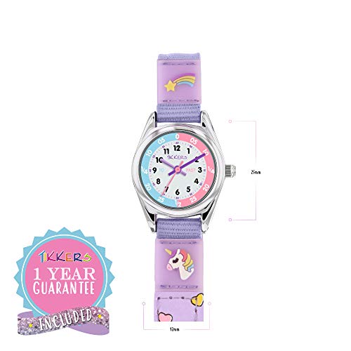 Tikkers Girls Analogue Classic Quartz Watch with Textile Strap TK0148