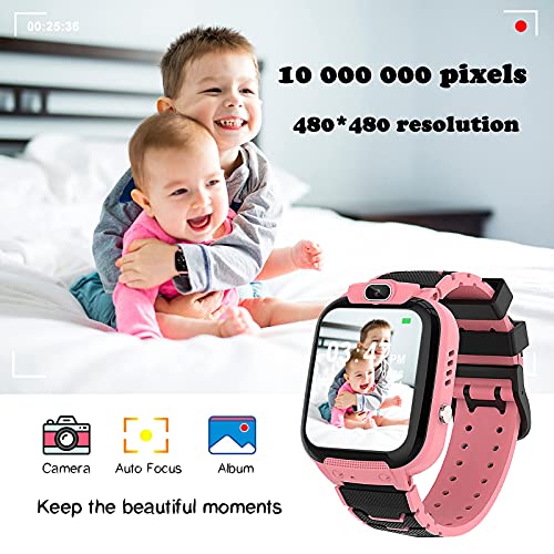Vannico Kids Smart Watch, Smart Watch for Kids with HD Camera 16 Games Video, Alarm Music Smartwatch Toys for Girls & Boys 4-12Y Childrens Birthday Gifts,Pink