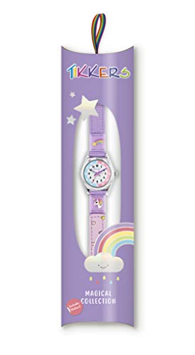 Tikkers Girls Analogue Classic Quartz Watch with Textile Strap TK0148