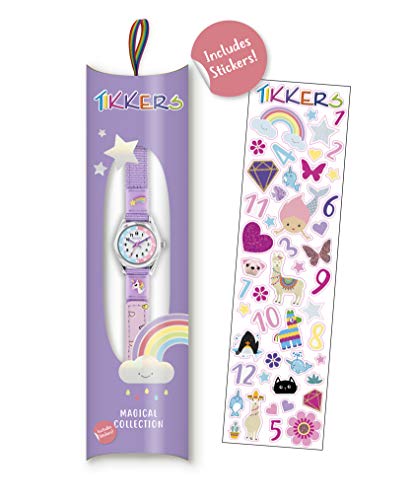 Tikkers Girls Analogue Classic Quartz Watch with Textile Strap TK0148