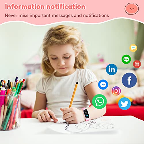 Kids Smart Watch Fitness Tracker - Smartwatch with Heart Rate Blood Pressure Sleep Monitor Activity Trackers Waterproof Step Counter Sports Watches for Boys Girls Compatible Android iOS