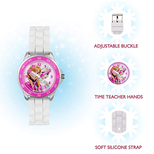 Frozen Kids' Time Teacher Quartz Watch with Rubber Strap – FZN3550