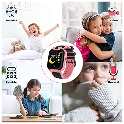 Vannico Kids Smart Watch, Smart Watch for Kids with HD Camera 16 Games Video, Alarm Music Smartwatch Toys for Girls & Boys 4-12Y Childrens Birthday Gifts,Pink