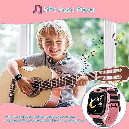 Vannico Kids Smart Watch, Smart Watch for Kids with HD Camera 16 Games Video, Alarm Music Smartwatch Toys for Girls & Boys 4-12Y Childrens Birthday Gifts,Pink