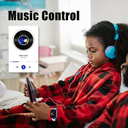 H.TANG Smart Watches for kids 1.70'' Full Touch Color Screen Fitness Tracker Teenages IP67 Waterproof Fitness Smartwatch with Heart Rate Monitor & Sleep Tracker for Android iOS Phones